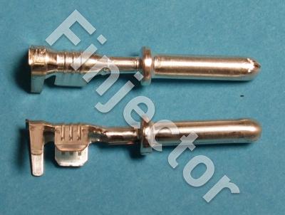 KKS RK 2,5, Round male pin, 1- 2.5 mm², Silver-plated, Ø 2,5 mm, Temp. Range 110 °C