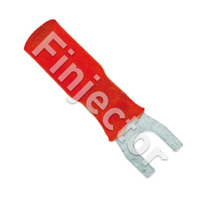 Heat shrink fork terminal 4mm red for wire size 0.5-1.0mm2