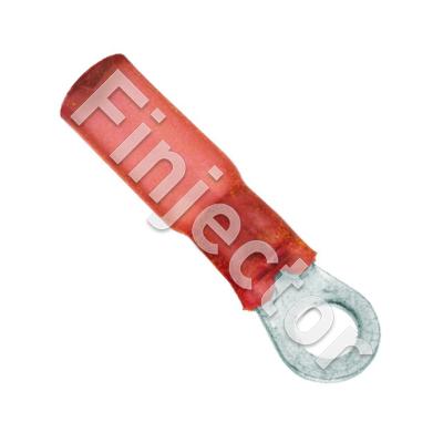 Heat shrink ring terminal 4mm red for wire size 0.5-1.0mm2