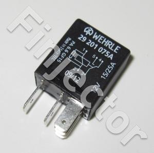 Micro relay 12V 15/25A, change over, with suppression resistor
