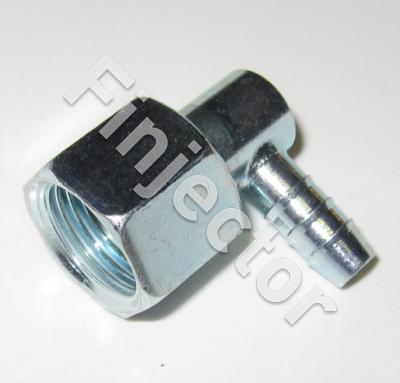 Angle piece 90° with conical nipple for 6 mm tube, nut M16X1.5