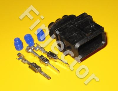 3 pole connector SET, Bosch Jetronic 0.5-1.0mm2