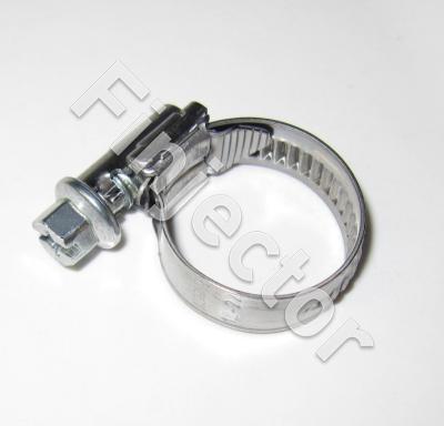 Hose clamp, stainless steel, 16 - 27 mm