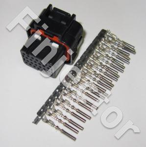 Motec and Haltech connector set 26 pole, female terminals 0.75-1.25 mm², code 1