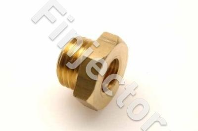 Fitting adapter, outer thread M14 X 1.5 / inner M10 X 1, brass