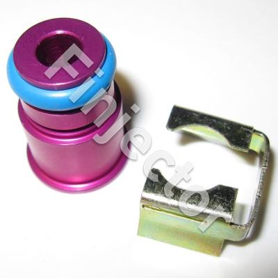 Top adapter set for 14 mm rail hole diam. Purple, +15 mm