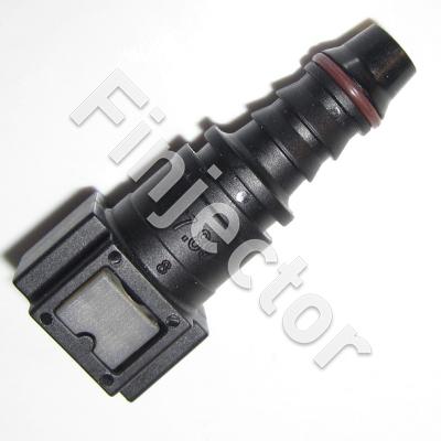 Quick connector 7.9 mm for 10 mm polyamide pipes and hoses