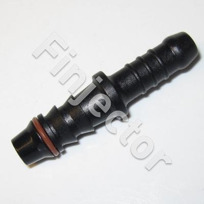 Straight connector from 10 mm PA tube to 7.5 / 8 mm hose
