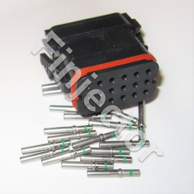 18 pole DT Connector Set, 1-2 mm2, Enhanced Seal Retention, End Cap, B-Key