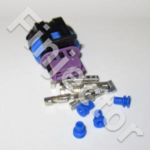 3 Way Black Connector KIT, GT 150 Series, Female Pins 0.75 - 1.00 mm2