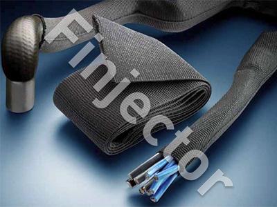 Heat shrinkable braided sleeve 20/10mm, black, HFT5000, 1/10m