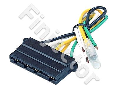 4-pole connector with wires, suitable for controllers