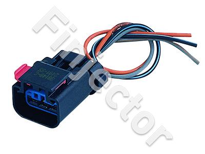3-pole connector with wires, for Mitsubishi pos. sensors