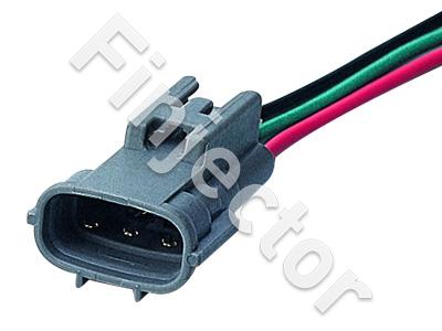 3-pole connector with wires, for ND-type alternators, Toyota etc
