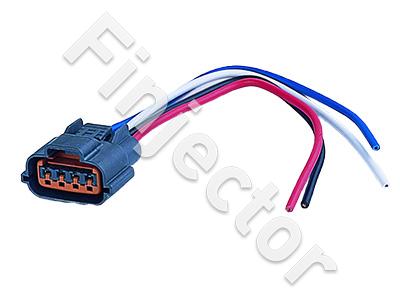4-pole female connector with wires, for AC units (Nissan etc.)