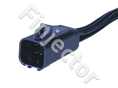 4-pole male connector with wires.