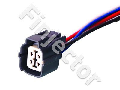 4-pole female connector with wire, ND-type