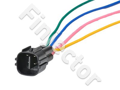 4-pole male connector with wires