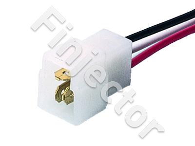3-pole male connector with wires, no lock