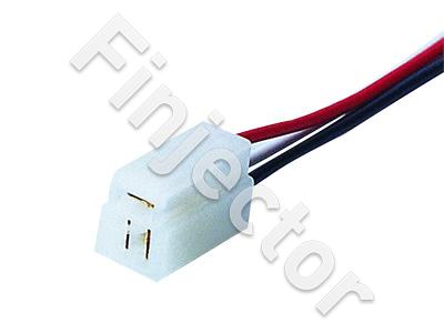 3-pole female connector with wires, no lock