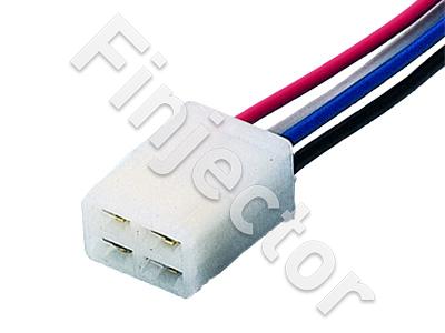 4-pole female connector with wires, no lock