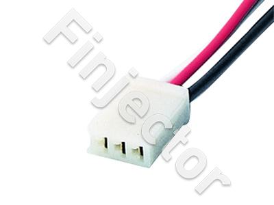 3-pole female connector with wires, small
