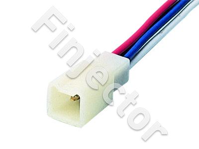 4-pole male connector with wires, small