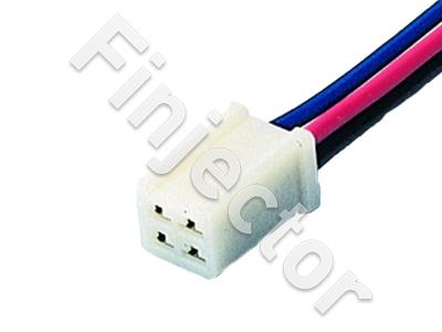 4-pole female connector with wires, small