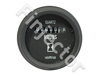 Utilization hour gauge, 8-20V, Quartz, Ø 52mm