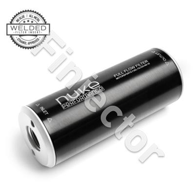 Fuel filter Slim 100 micron Stainless steel element, AN10 ORB (NUKE 200-02-202)