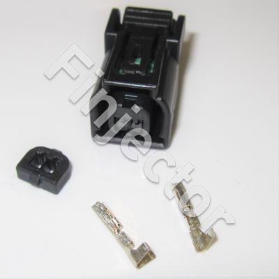 2 pole injector connector set 0.6, Keihin mini, female terminals