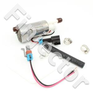 Walbro intank high flow fuel pump with installation KIT, 12V, 525 l/h, output diam ø 9.5 mm. HELLCAT. Gasoline and E85 compatible.