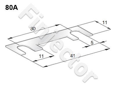 Strip Link Fuse 80A (Full box = 100 pcs)