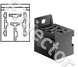 Relay holder for power relays (70A), BLACK, terminals not incl.