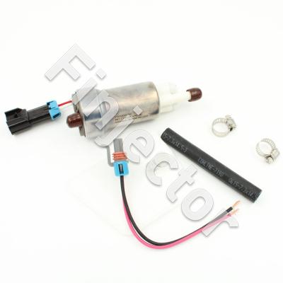 Walbro fuel pump with installation KIT, 12V, 535 lph. 9.5 mm hose connection, Without check valve.