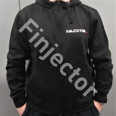 Finjector.com huppari vetoketjulla, 35% Puuvillaa 65% polyesteriä