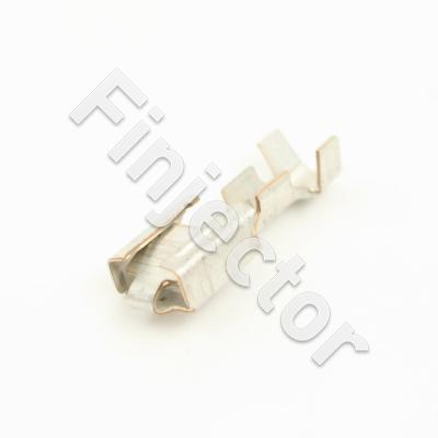 Flat terminal 6.3 mm for wire size 1.3 - 2.1 mm