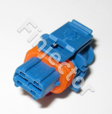 2 pole Bosch Compact connector, JPT female, blue, without protective wall (Bosch 1928403126)