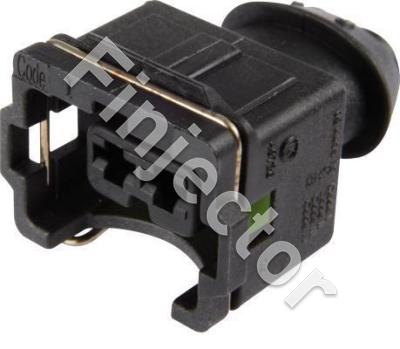 2 pole Jetronic connector for tight assemblies, SLK2.8 terminals