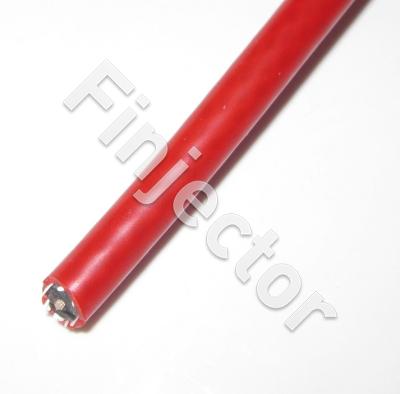 Copper wire ignition cable, RED, 220 max.°C, 38.000 V