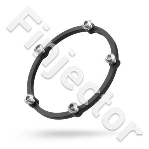 Aluminum nut ring for remote filler cap, with M6 bolts