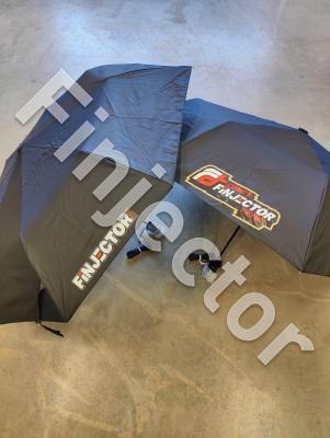 Wali 21" kokoontaittuva sateenvarjo, avautuu napista. Finjector- tai Finjector Drift Team-logolla