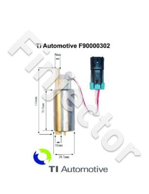 WALBRO fuel pump, E85 compatible, 240 L/h @ 3 Bar (44 psi)