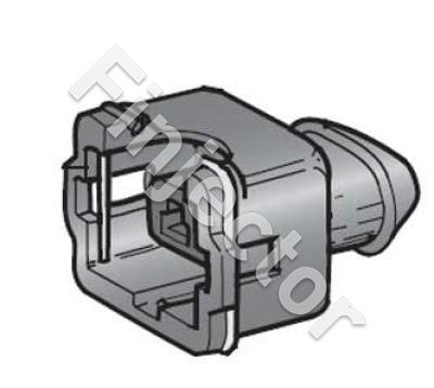 2 pole Jetronic connector for tight assemblies