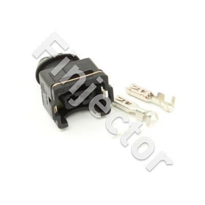 2 pole connector set, 1- 2.5 mm² SLK 2.8 ELA terminals, no quick release. For tight installations (50290676-SET-2)