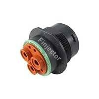 Deutsch 7-napainen pyöreä urospinnarunko, naaraspinnit, 3x4 AWG / 4x16 AWG (HDP24-24-7PN-C038)