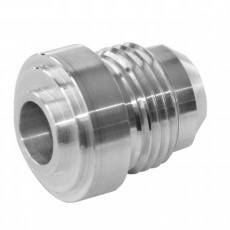 AN8 Weld On Bung, 3/4"X16 UNF Male Thread, Aluminium