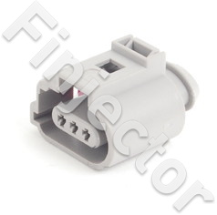 3 pole VAG connector, Code 4, JMT Female, GRAY