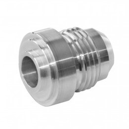 AN6 Weld On Bung, 9/16"x18 UNF Male Thread, Aluminium