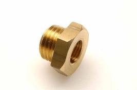 Thread adapter, M14 X 1.5 / inner thread 1/8" NPTF, brass